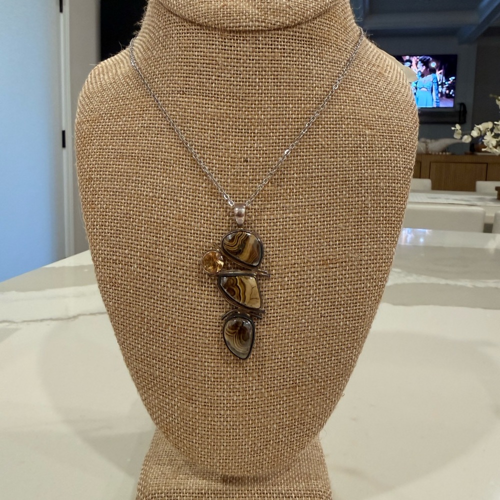 Schalenblende citrine necklace